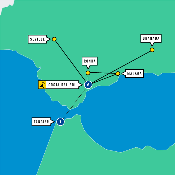 Map of Andalucian Fiesta