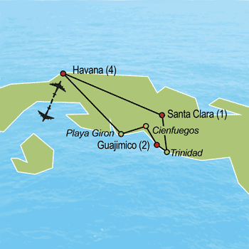 Map of Hola Cuba