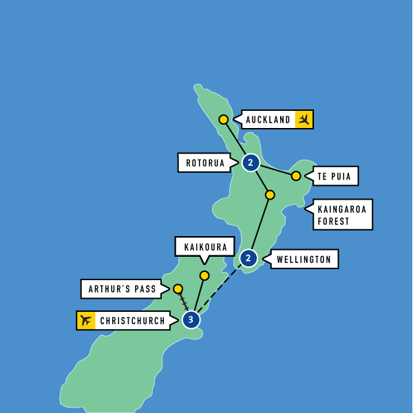 Map of Discover New Zealand