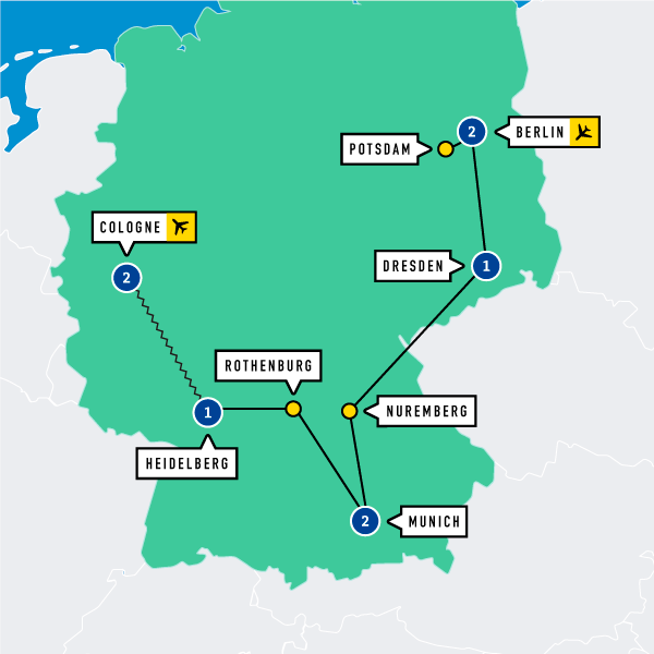 Map of Germany: The Grand Tour