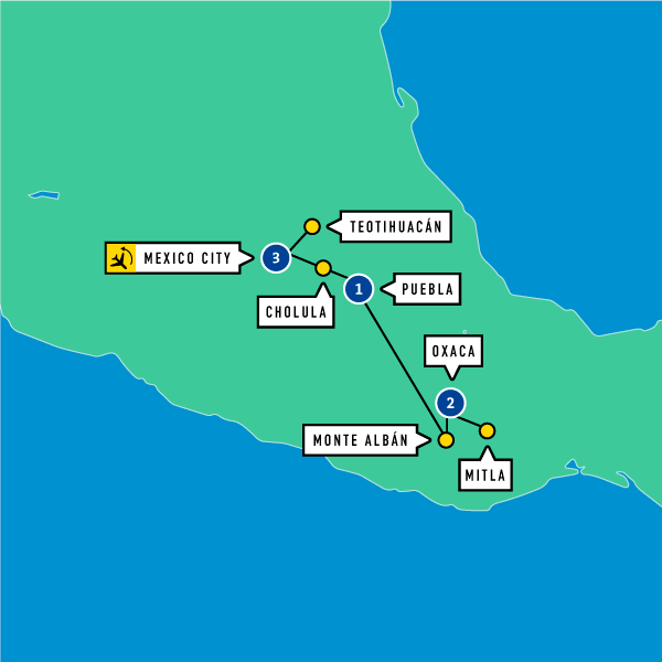 Map of Mexico Historico