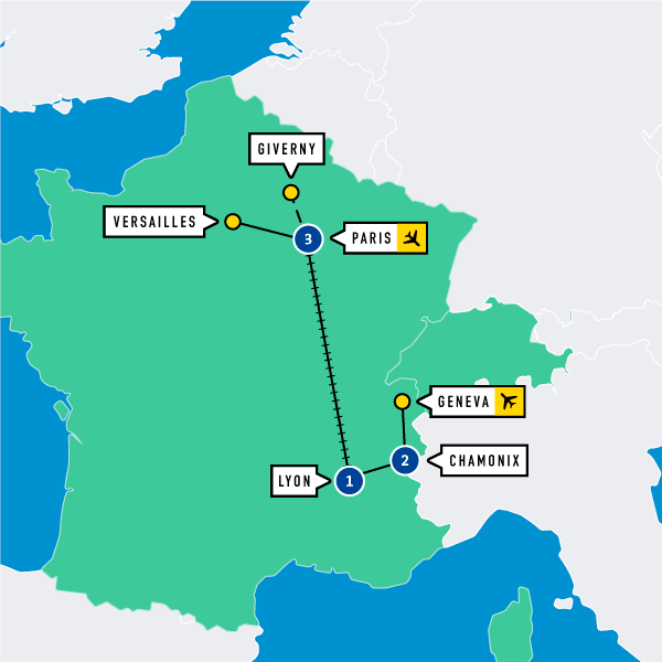 Map of Paris et les Alpes