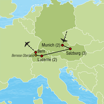 Map of A German and Swiss Sonata