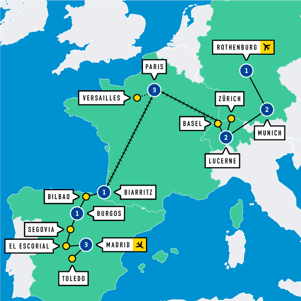 spain to germany travel time