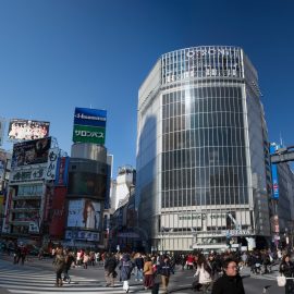 Tokyo, Japan- Shibuya Square. University international travel programs.