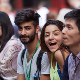 Happy Students Traveling