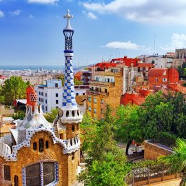 parc guell barcelona, spain