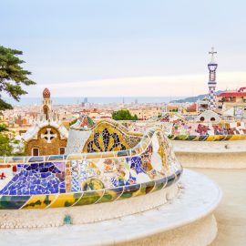 Park Güell, designed by Catalan architect Antoni Gaudí. Barcelona, Spain