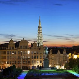 Evening panorama of Brussels