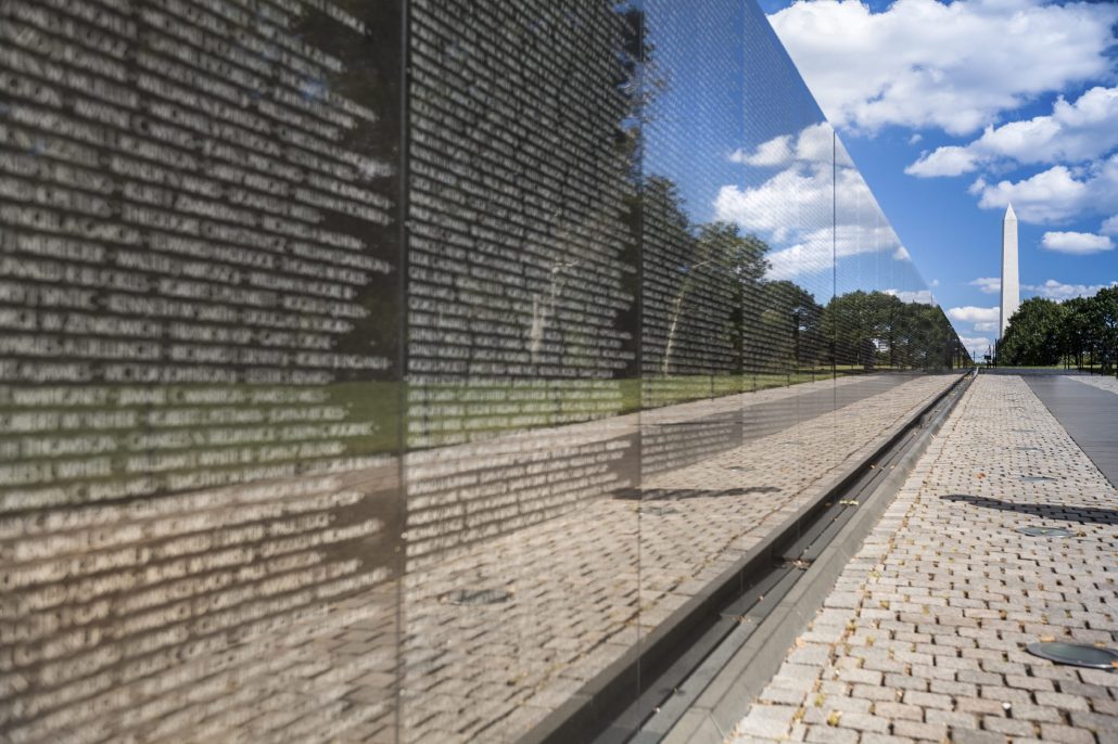 Vietnam Veterans War Memorial on the National Mall in Washington DC USA