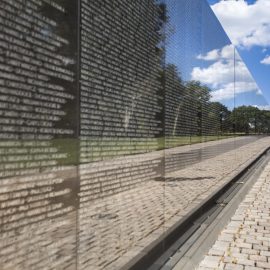 Vietnam Veterans War Memorial on the National Mall in Washington DC USA