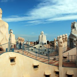 Barcelona art tour: Gaudi Casa Mila Rooftop Barcelona Spain