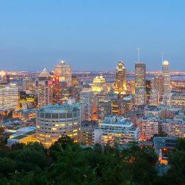 Montreal Canada Cityscape Sunset