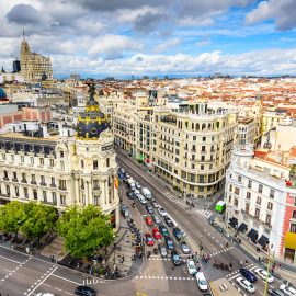 Madrid Spain Cityscape Gran Via