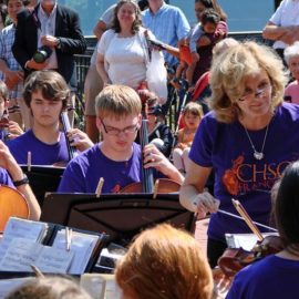 Charlottesville High School orchestra performing