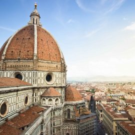 View on cityscape and the dome of the Cathedral of Florence