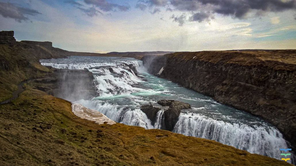 Gullfoss waterfall, Iceland Virtual Background 