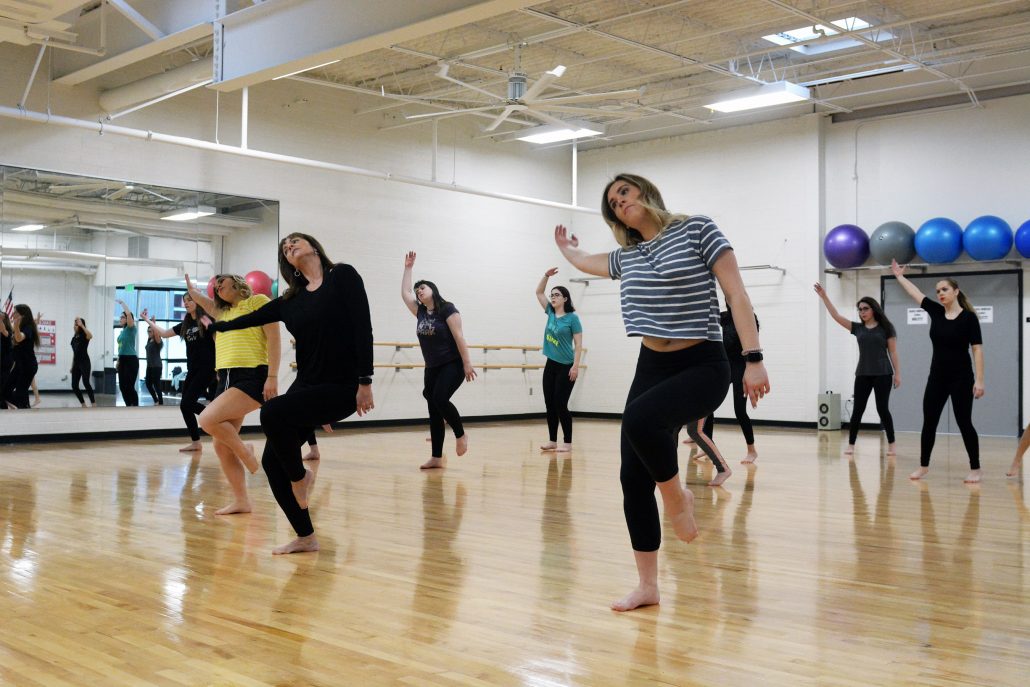 Traci Raymond's Dance Group Practicing