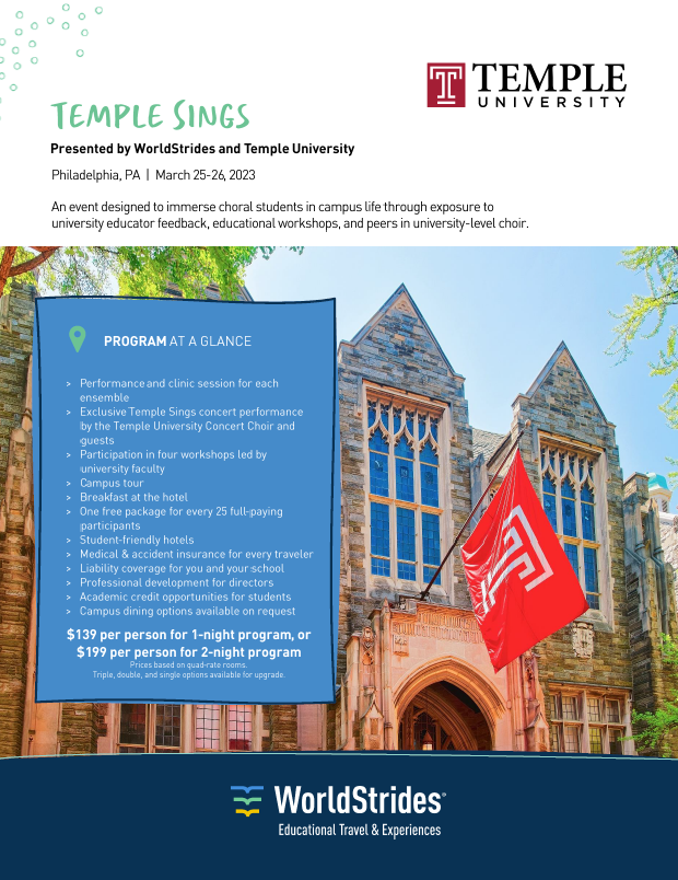 Free Download: Temple Sings Event Overview